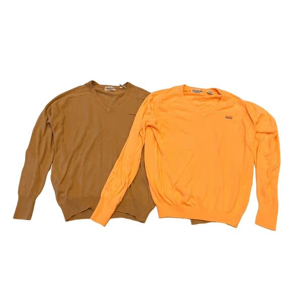La mode Other - Lot of 2 La Mode Du Golf Golden Nugget Mens Sweater XXL TVG  Beige Pink  V-Neck